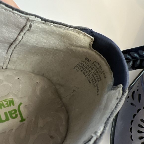 Jambu Sunkist Shoe Women's 8M Gray/Blue Flat Leather Upper Comfortable Rubber - Picture 4 of 6